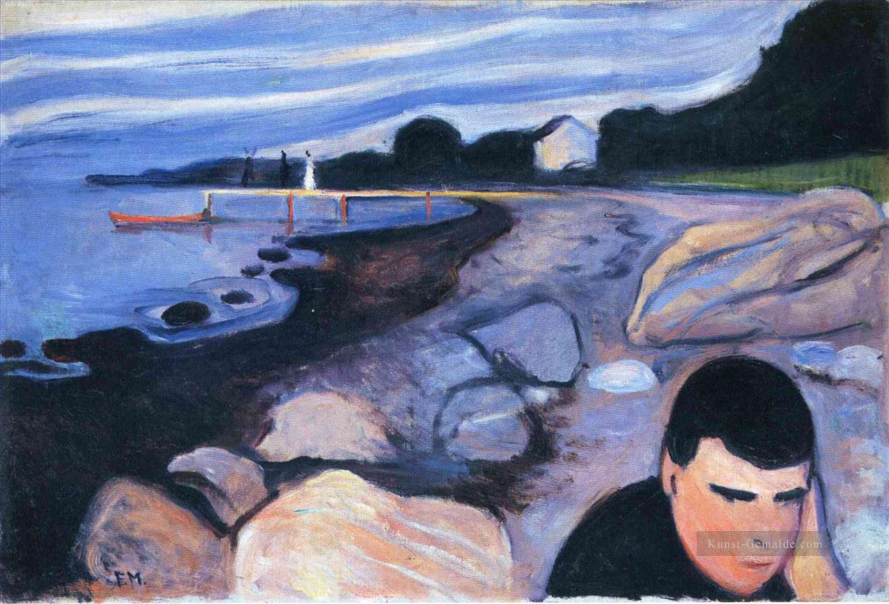 Melancholie 1892 Munch Ölgemälde